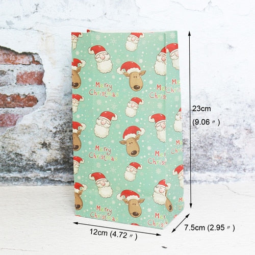 5pcs Snowflake Merry Christmas Paper Bag
