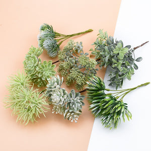 6PCS silk flowers for scrapbooking artificial plants for home