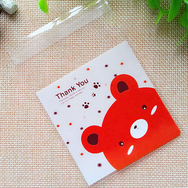 50Pcs Cute Big Teech Mouth Monster Plastic Bag