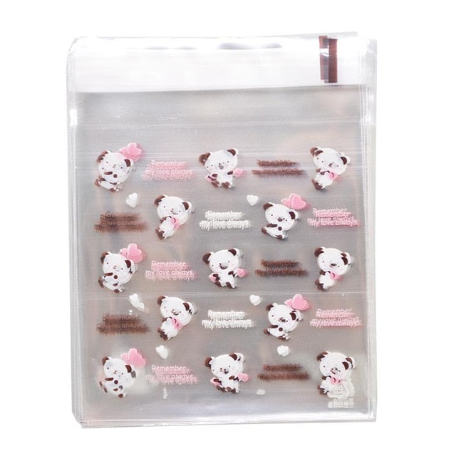 50Pcs Cute Big Teech Mouth Monster Plastic Bag