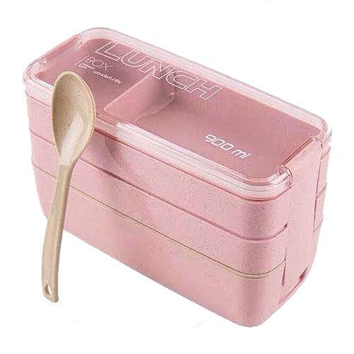 900 ml Portable Healthy Material Lunch Box 3 Layer