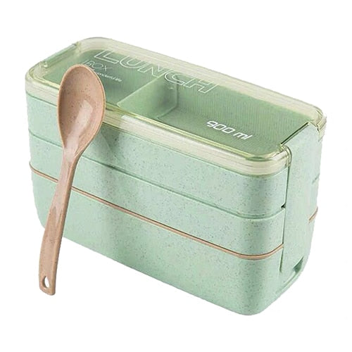 900 ml Portable Healthy Material Lunch Box 3 Layer