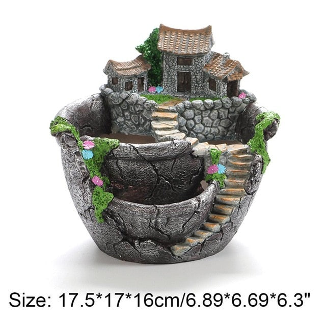 Succulent Plants Planter Flowerpot Resin Flower Pot