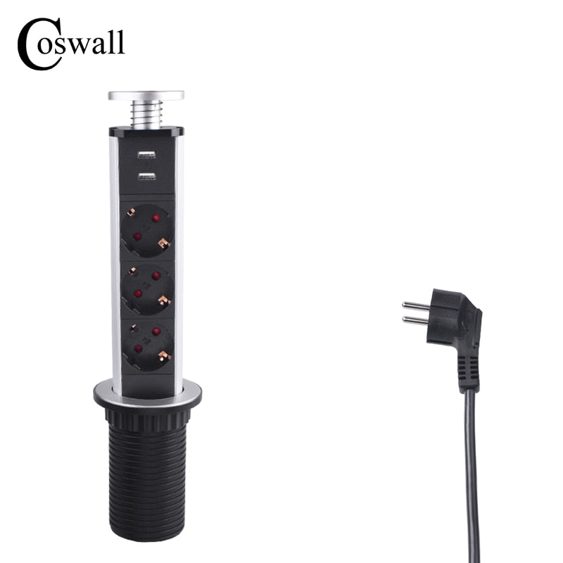 16 A PULL POP UP 3 Power Socket 2 USB Charging