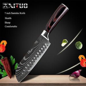 8"inch  knives Laser Damascus