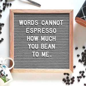 Hot Beautiful Felt Letter Board Wooden Frame Changeable