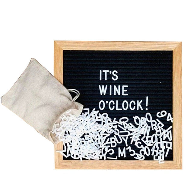 Hot Beautiful Felt Letter Board Wooden Frame Changeable