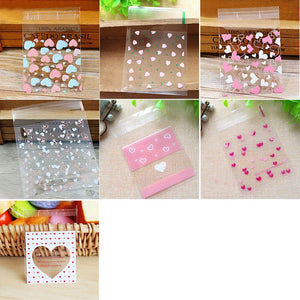 50pcs Cute Cartoon Plastic Adhesive Pouch Bags