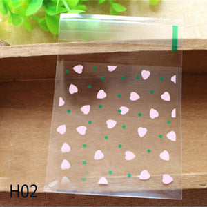 50pcs Cute Cartoon Plastic Adhesive Pouch Bags