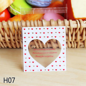50pcs Cute Cartoon Plastic Adhesive Pouch Bags