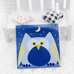 50pcs Cute Cartoon Plastic Adhesive Pouch Bags