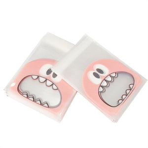 50pcs Cute Cartoon Plastic Adhesive Pouch Bags