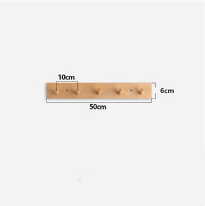 Nordic Style Solid Wood Hook Door Hanger Wall