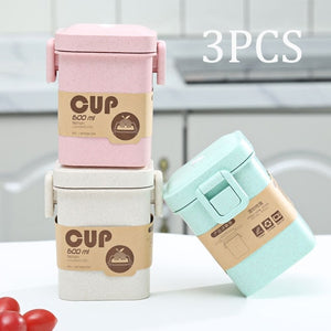 900 ml Portable Healthy Material Lunch Box 3 Layer