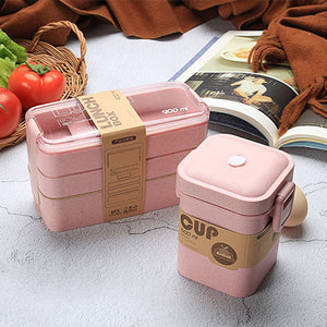 900 ml Portable Healthy Material Lunch Box 3 Layer