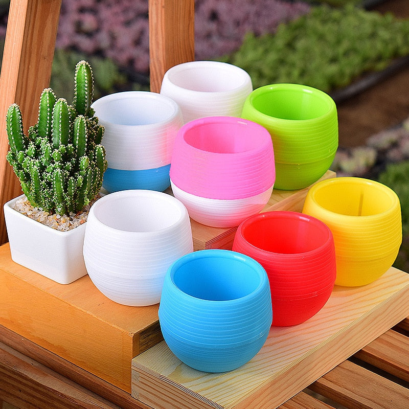 1pc creative Colorful mini potted plants for office decoration