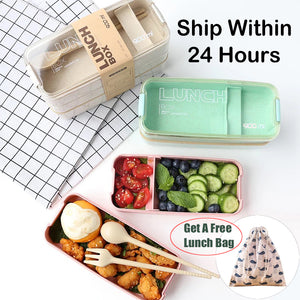 900 ml Portable Healthy Material Lunch Box 3 Layer