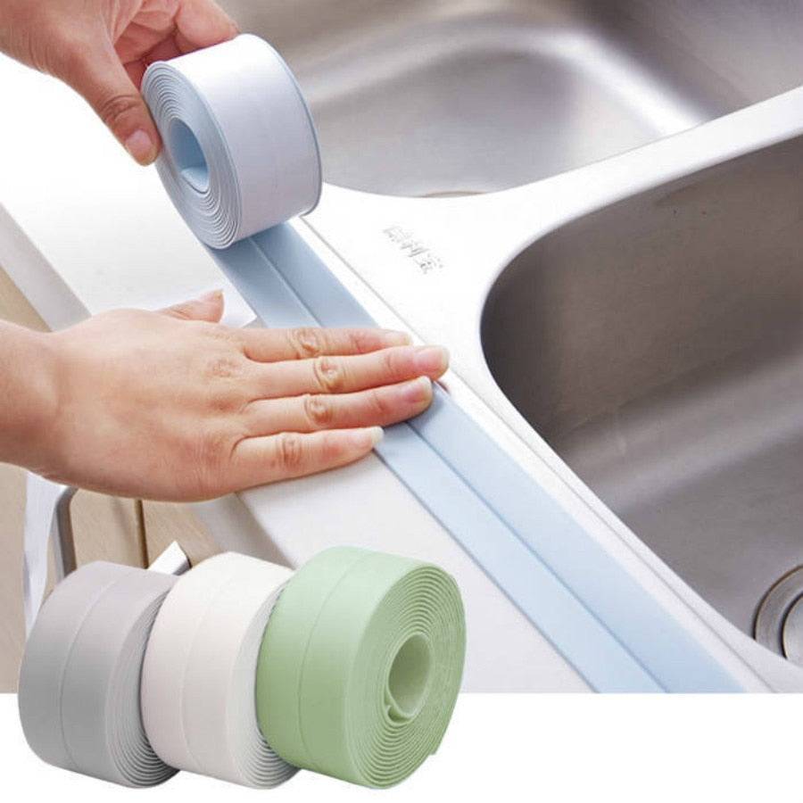 Self Adhesive Kitchen Ceramic Sticker Waterproof Anti-moisture PVC  3.2 m*3.8 cm