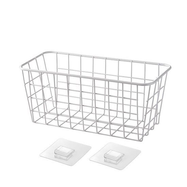 Wrought Iron Kitchen Seasoning Storage Basket Rack Hanger Storage