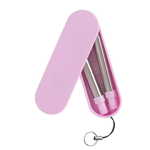 Portable Drinking Reusable Metal Straws