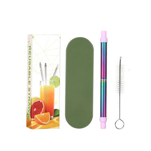 Portable Drinking Reusable Metal Straws