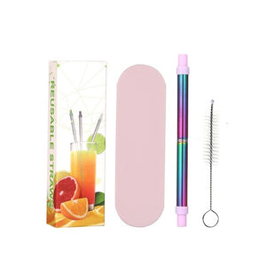Portable Drinking Reusable Metal Straws