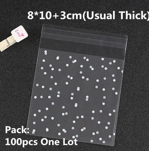 100/200pcs Frosted Candy Cookie Chocolate Bag