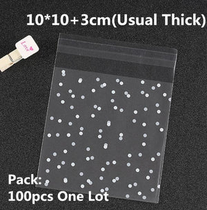 100/200pcs Frosted Candy Cookie Chocolate Bag