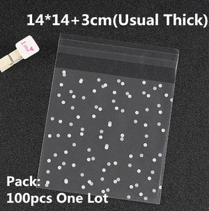 100/200pcs Frosted Candy Cookie Chocolate Bag