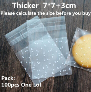 100/200pcs Frosted Candy Cookie Chocolate Bag