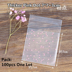 100/200pcs Frosted Candy Cookie Chocolate Bag