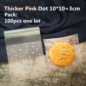 100/200pcs Frosted Candy Cookie Chocolate Bag