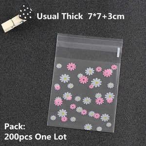 100/200pcs Frosted Candy Cookie Chocolate Bag