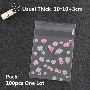 100/200pcs Frosted Candy Cookie Chocolate Bag