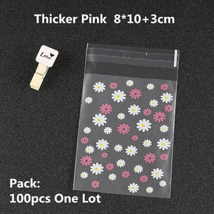 100/200pcs Frosted Candy Cookie Chocolate Bag