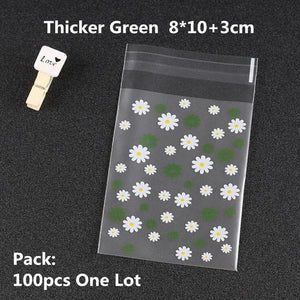 100/200pcs Frosted Candy Cookie Chocolate Bag