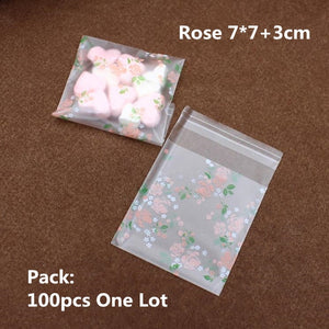 100/200pcs Frosted Candy Cookie Chocolate Bag