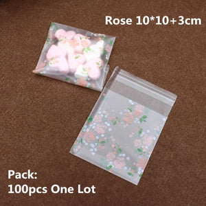 100/200pcs Frosted Candy Cookie Chocolate Bag