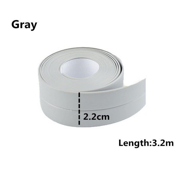 Self Adhesive Kitchen Ceramic Sticker Waterproof Anti-moisture PVC  3.2 m*3.8 cm