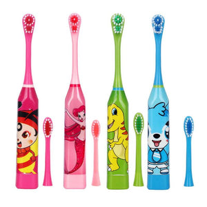 Children Cartoon Ultrasonic Waterproof Electric Toothbrush