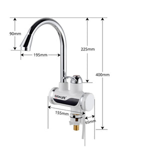 Electric Water Heater Temperature Display Instant Hot 3000W