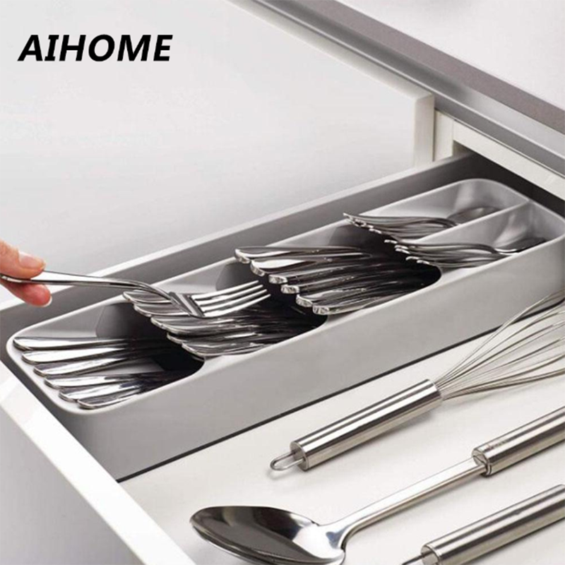 Eco-Friendly Kitchen Drawer Tray Spoon Knife Fork Tableware Separation
