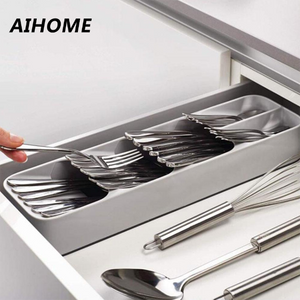 Eco-Friendly Kitchen Drawer Tray Spoon Knife Fork Tableware Separation