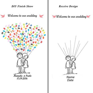 Personalized wedding guest book baby