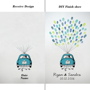Personalized wedding guest book baby