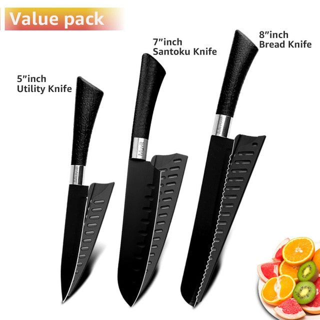Stainless Steel  Knives Set 3 pcs