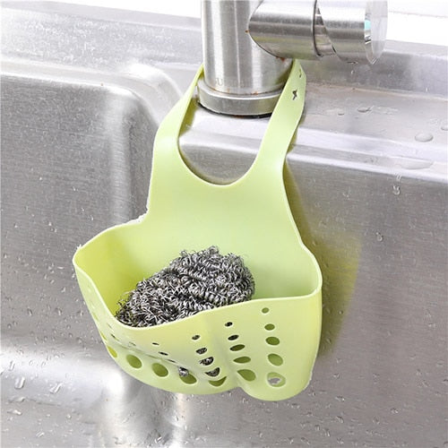 Sink Shelf Soap Sponge Drain Rack Silicone Storage