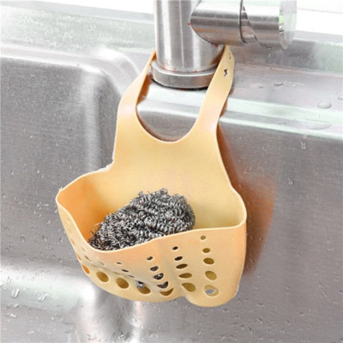 Sink Shelf Soap Sponge Drain Rack Silicone Storage