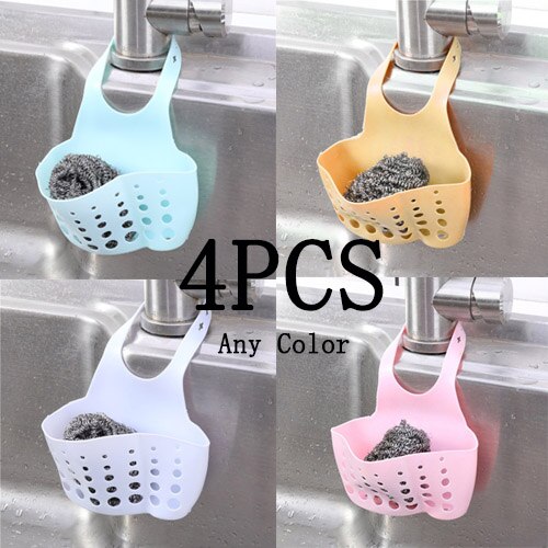Sink Shelf Soap Sponge Drain Rack Silicone Storage