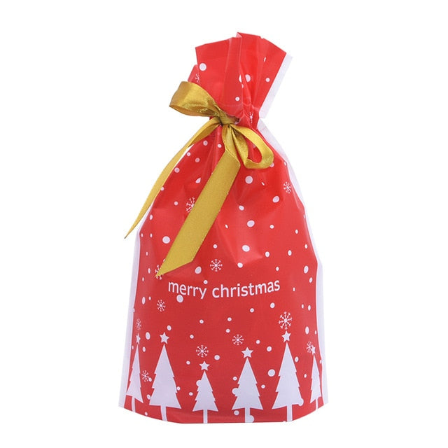 5/10 pcs Candy Cookies Gift Bags With Ribbon Snack